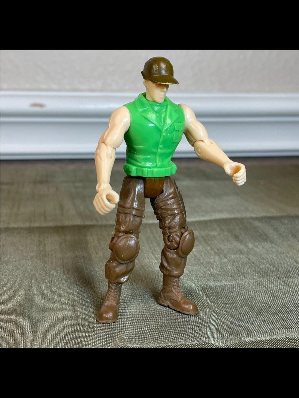 Kid Connection Soldier Toy Action Figure w/ Hat Green Vest Brown Pants Military